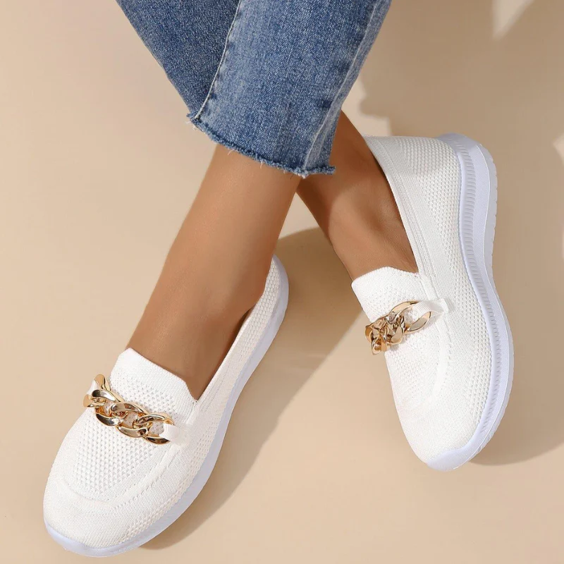 Mocassins sport femme à chaîne élégante pour confort quotidien et marche - Image 3