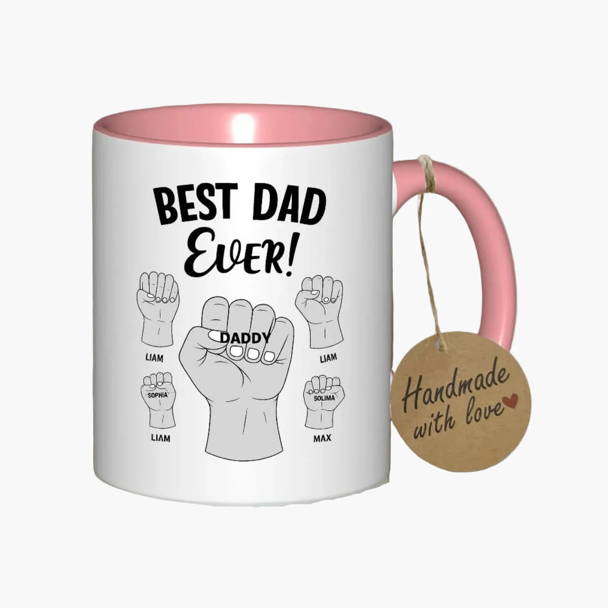 Mug Cadeau Homme – Tasse "Best Dad Ever" Personnalisable pour Papa, Style Fête des Pères, Idéal Famille - Image 2