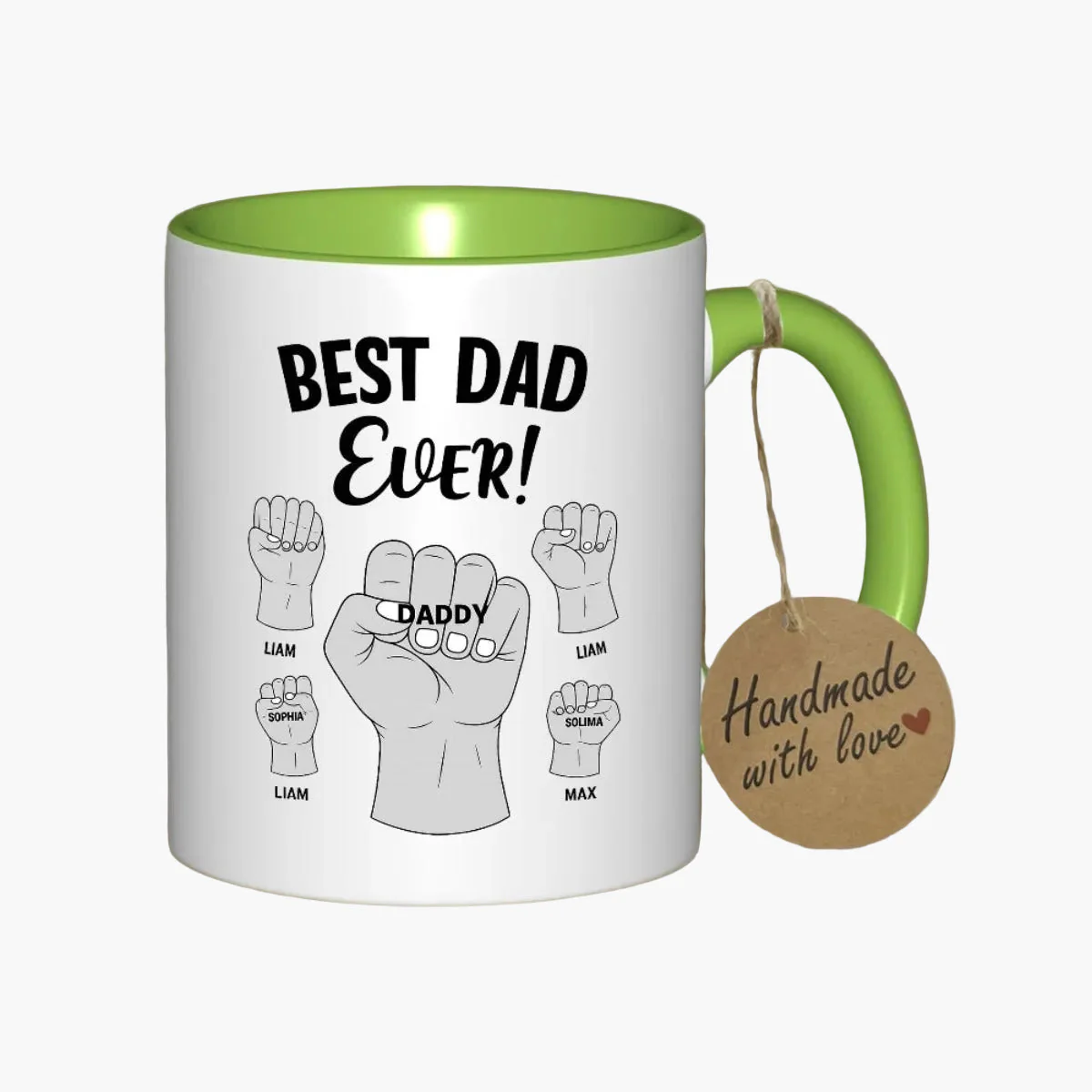 Mug Cadeau Homme – Tasse "Best Dad Ever" Personnalisable pour Papa, Style Fête des Pères, Idéal Famille - Image 4