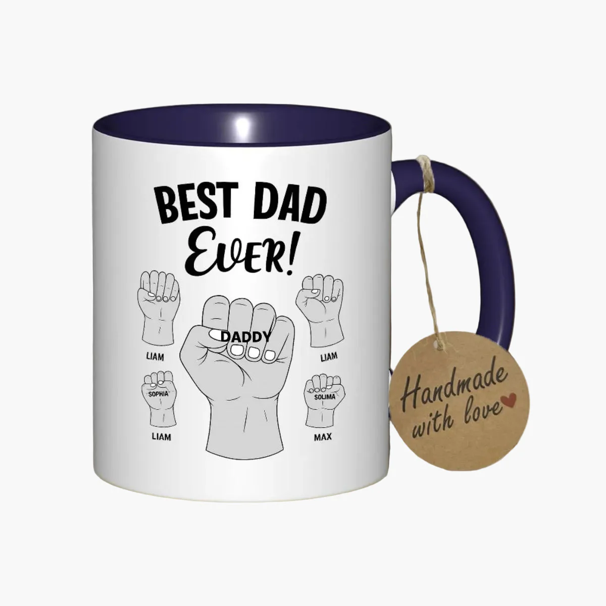 Mug Cadeau Homme – Tasse "Best Dad Ever" Personnalisable pour Papa, Style Fête des Pères, Idéal Famille - Image 5