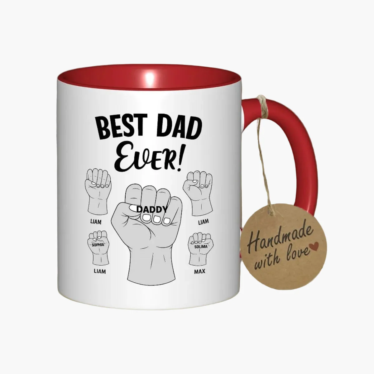 Mug Cadeau Homme – Tasse "Best Dad Ever" Personnalisable pour Papa, Style Fête des Pères, Idéal Famille - Image 6
