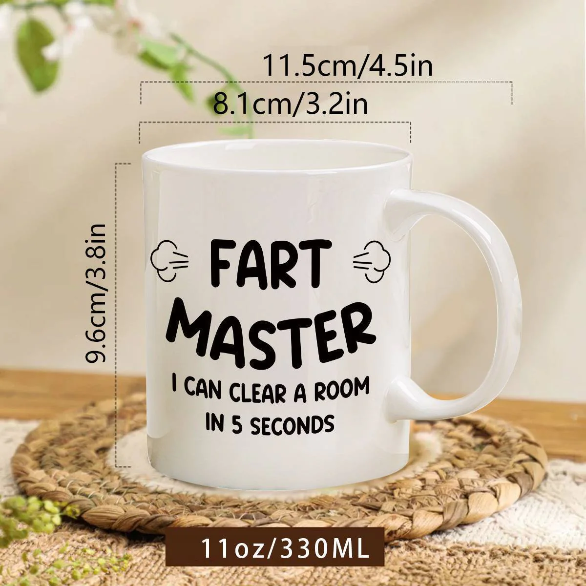 Mug humoristique homme – Fart Master, tasse à café amusante, cadeau original pour amateur de blagues - Image 4