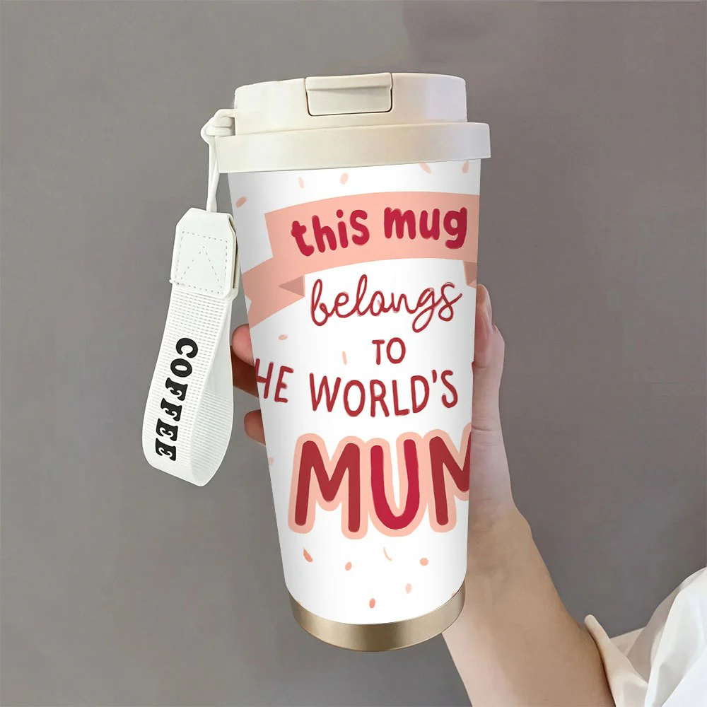 Mug Thermos de Voyage Femme – Cadeau Original pour la Meilleure Maman, Style Moderne et Message Affectueux - Image 3