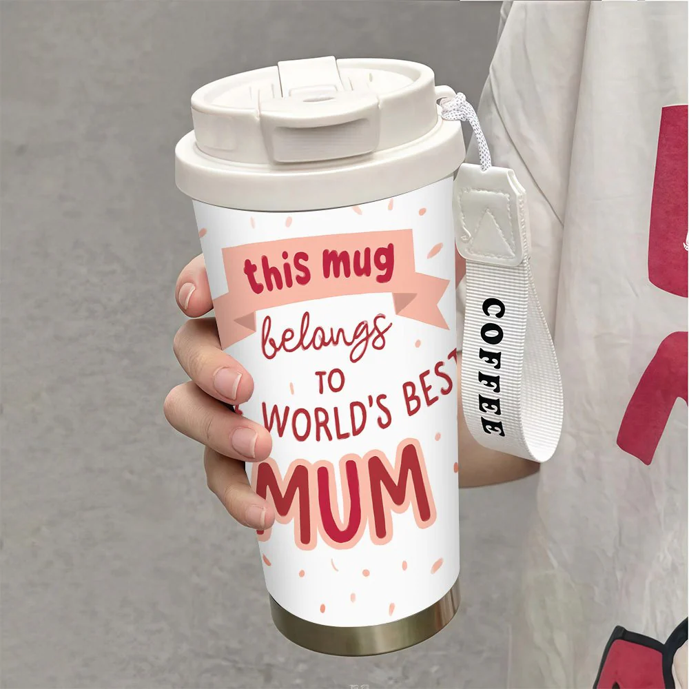 Mug Thermos de Voyage Femme – Cadeau Original pour la Meilleure Maman, Style Moderne et Message Affectueux - Image 4