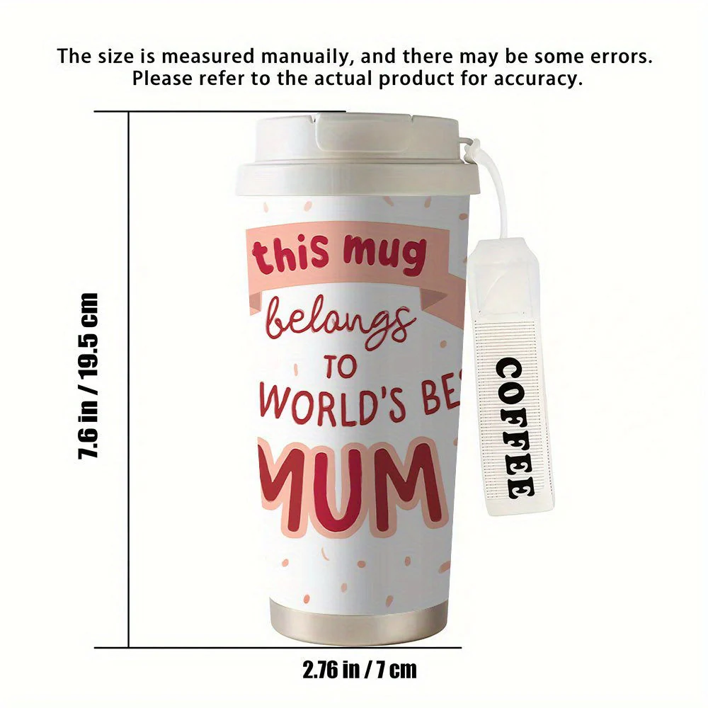 Mug Thermos de Voyage Femme – Cadeau Original pour la Meilleure Maman, Style Moderne et Message Affectueux - Image 6