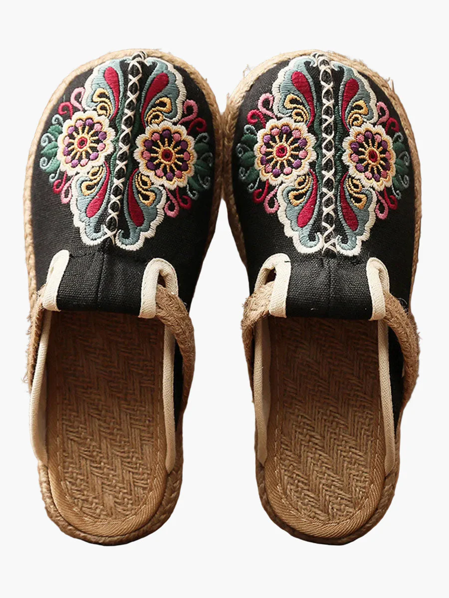Mules brodées traditionnelles femme style ethnique – Chaussures confort élégantes pour intérieur ou extérieur - Image 3