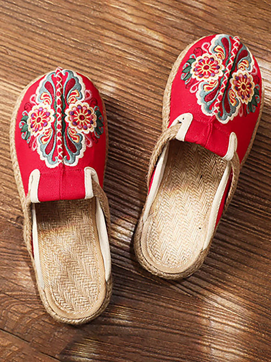 Mules brodées traditionnelles femme style ethnique – Chaussures confort élégantes pour intérieur ou extérieur - Image 6
