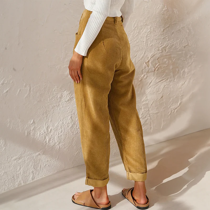 Pantalon ample taille haute femme style décontracté chic pour usage quotidien - Image 2