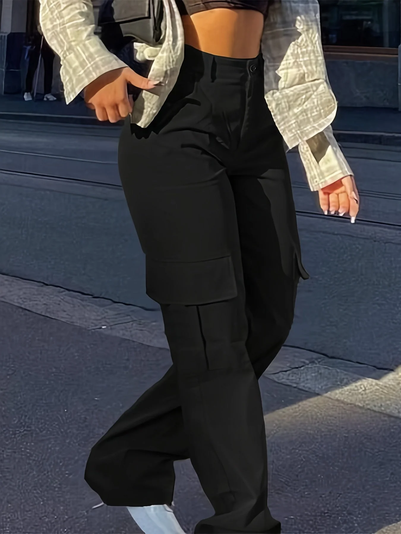 Pantalon cargo femme style Y2K décontracté urbain pour printemps et été - Image 3