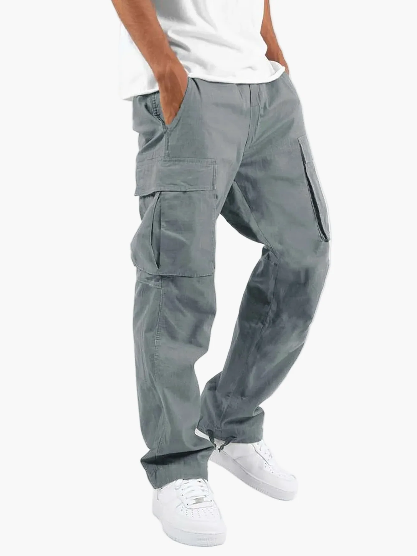 Pantalon cargo homme coupe décontractée style urbain polyvalent - Image 2