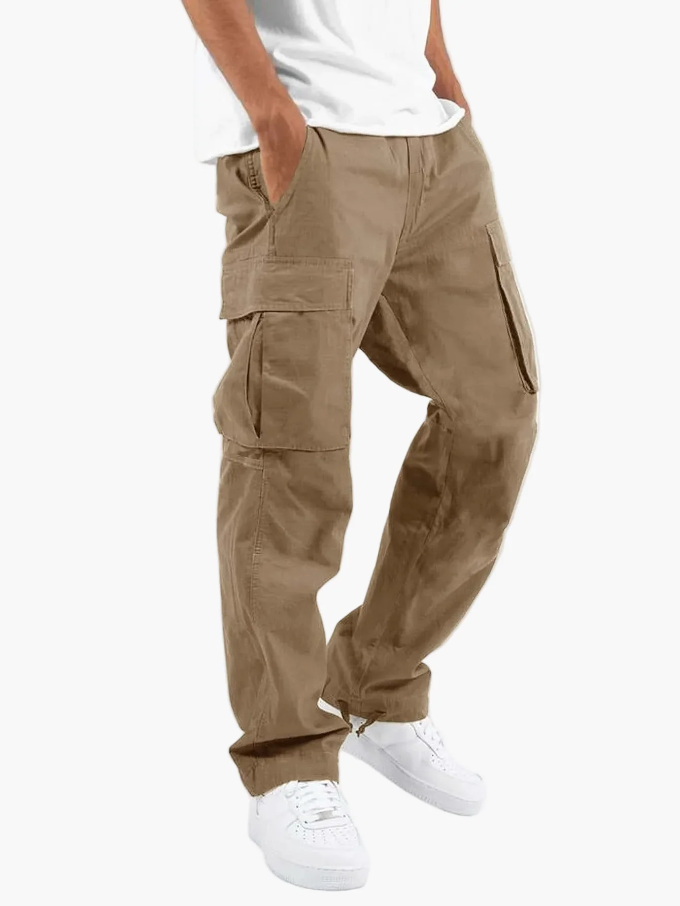 Pantalon cargo homme coupe décontractée style urbain polyvalent - Image 3
