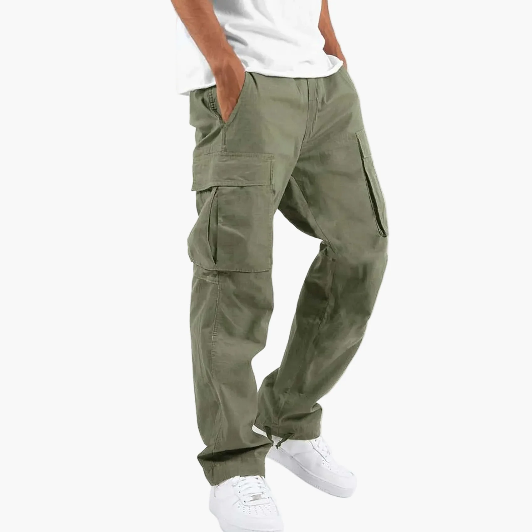 Pantalon cargo homme coupe décontractée style urbain polyvalent - Image 4