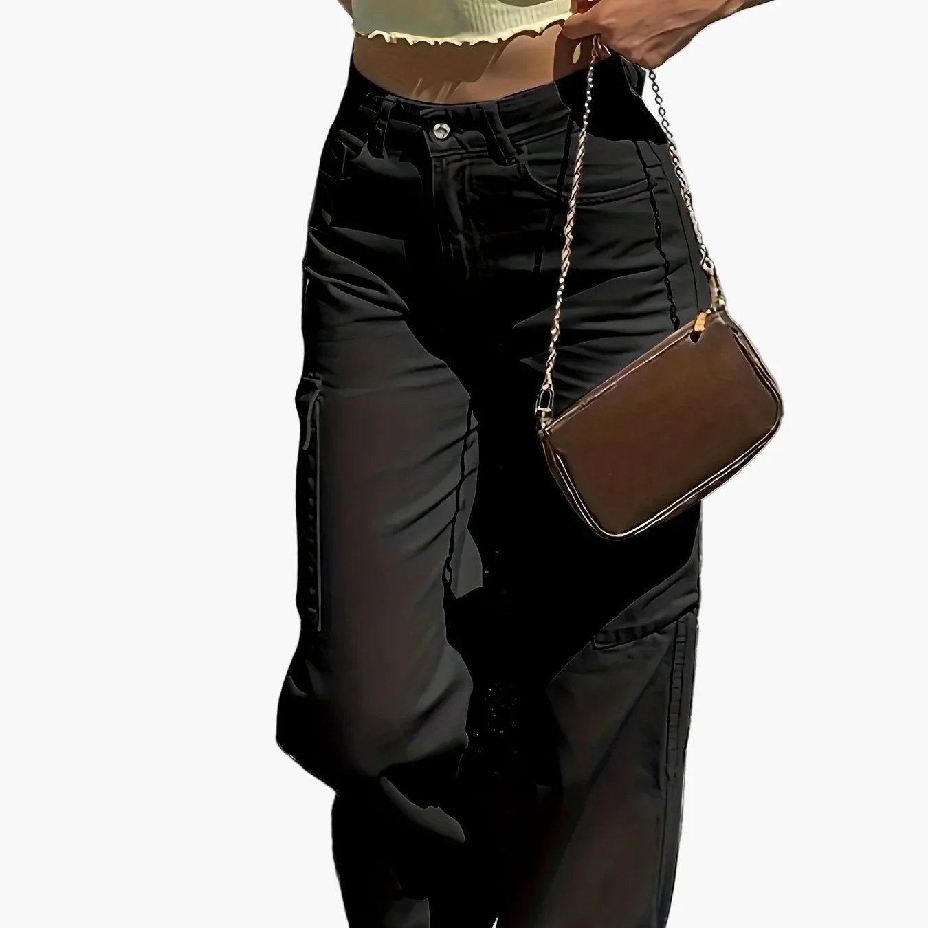 Pantalon cargo large pour femme style urbain et décontracté - Image 12