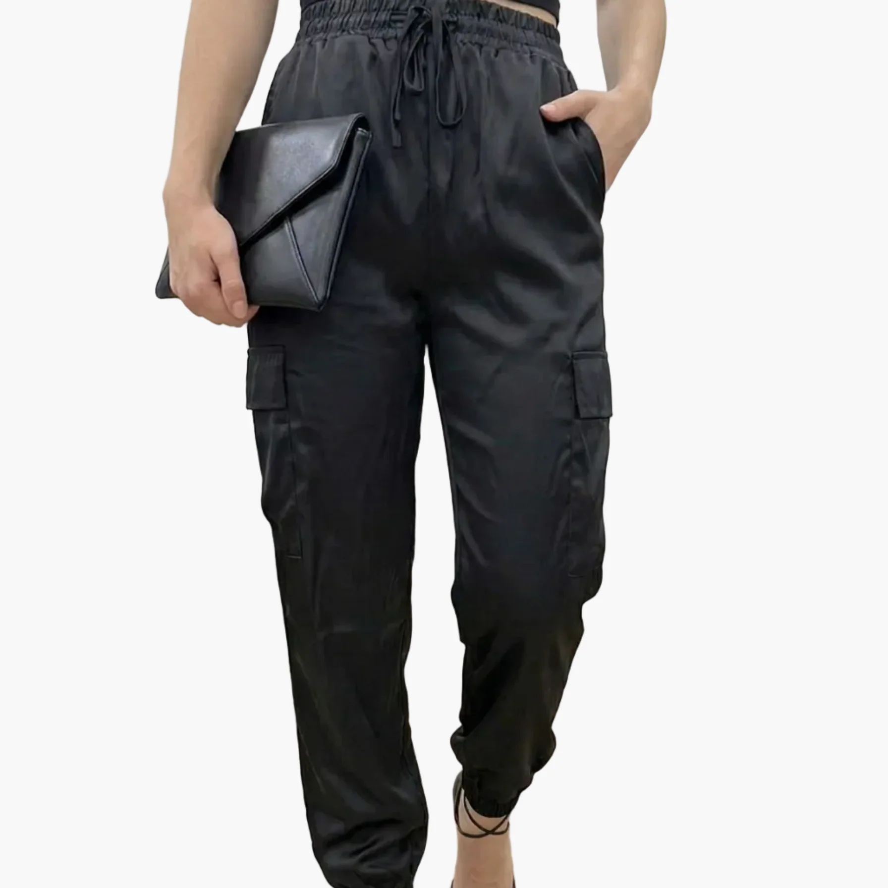 Pantalon cargo style jogger femme coupe décontractée pour look urbain chic - Image 7