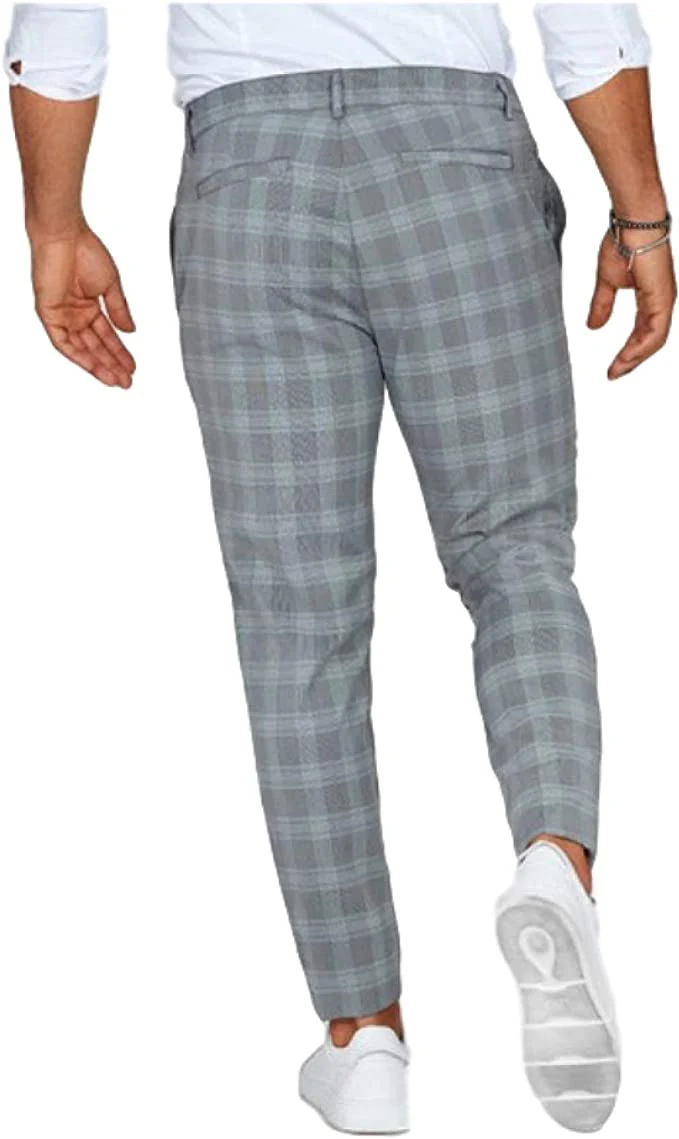 Pantalon chino homme à carreaux style décontracté et élégant - Image 6