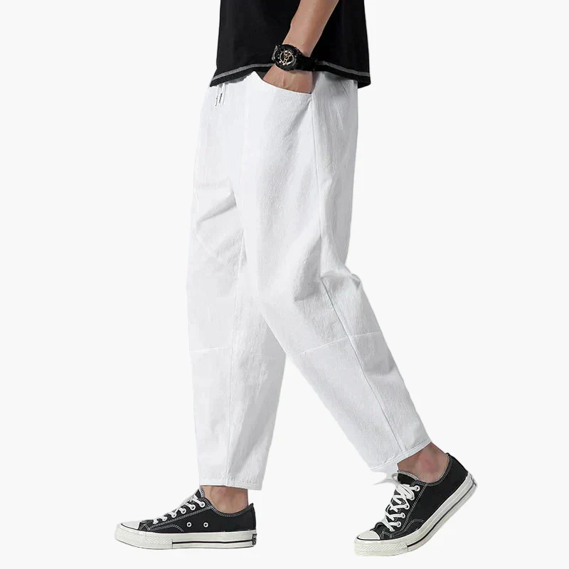 Pantalon cropped ample homme style urbain décontracté - Image 2