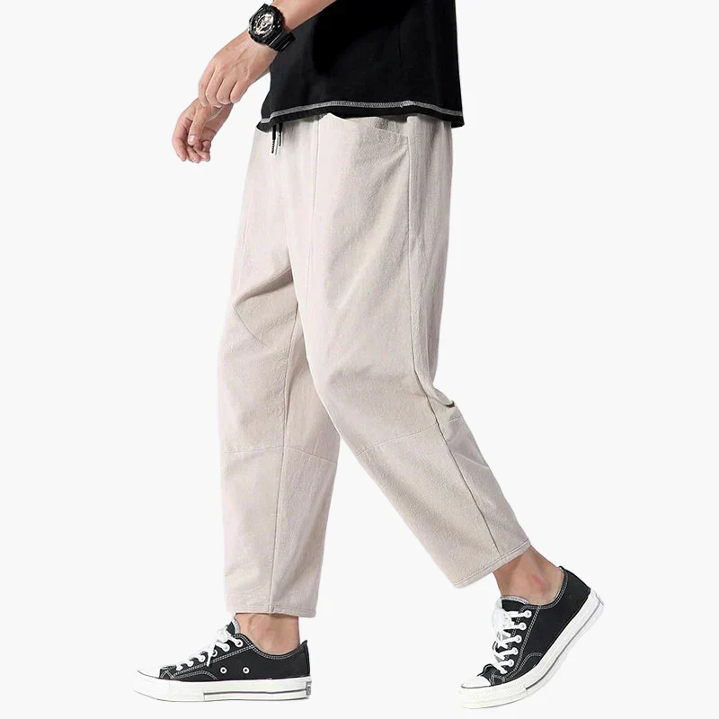 Pantalon cropped ample homme style urbain décontracté - Image 4