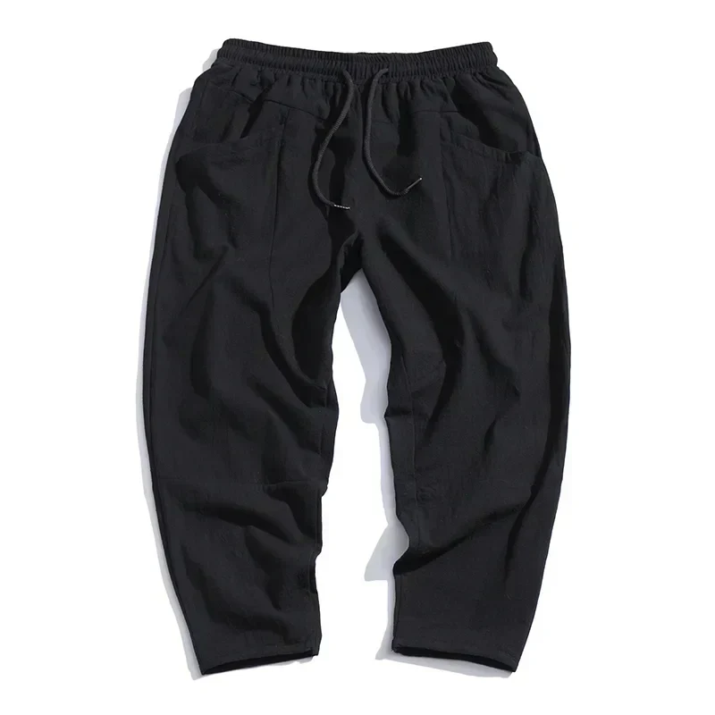 Pantalon cropped ample homme style urbain décontracté - Image 5