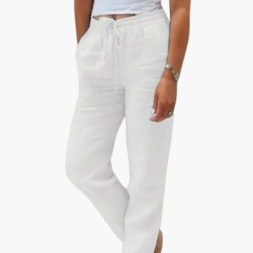 Pantalon décontracté pour femme style jogger taille élastique idéal pour l'été et les loisirs - Image 5