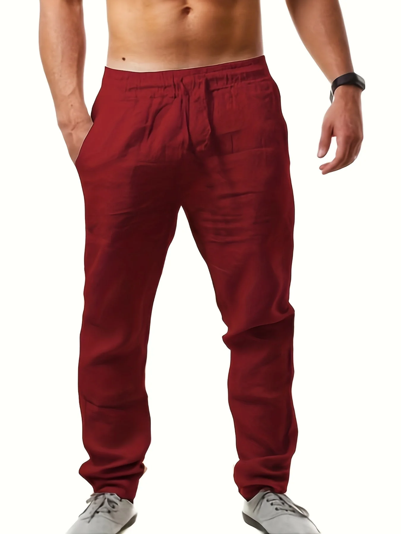 Pantalon décontracté homme style jogging à jambes droites pour l'été - Image 4