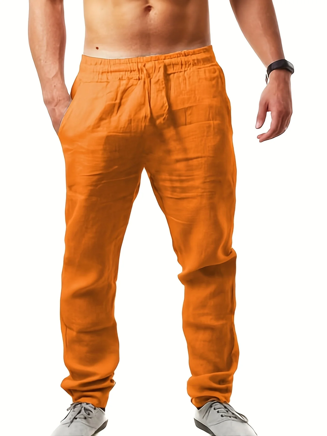 Pantalon décontracté homme style jogging à jambes droites pour l'été - Image 5