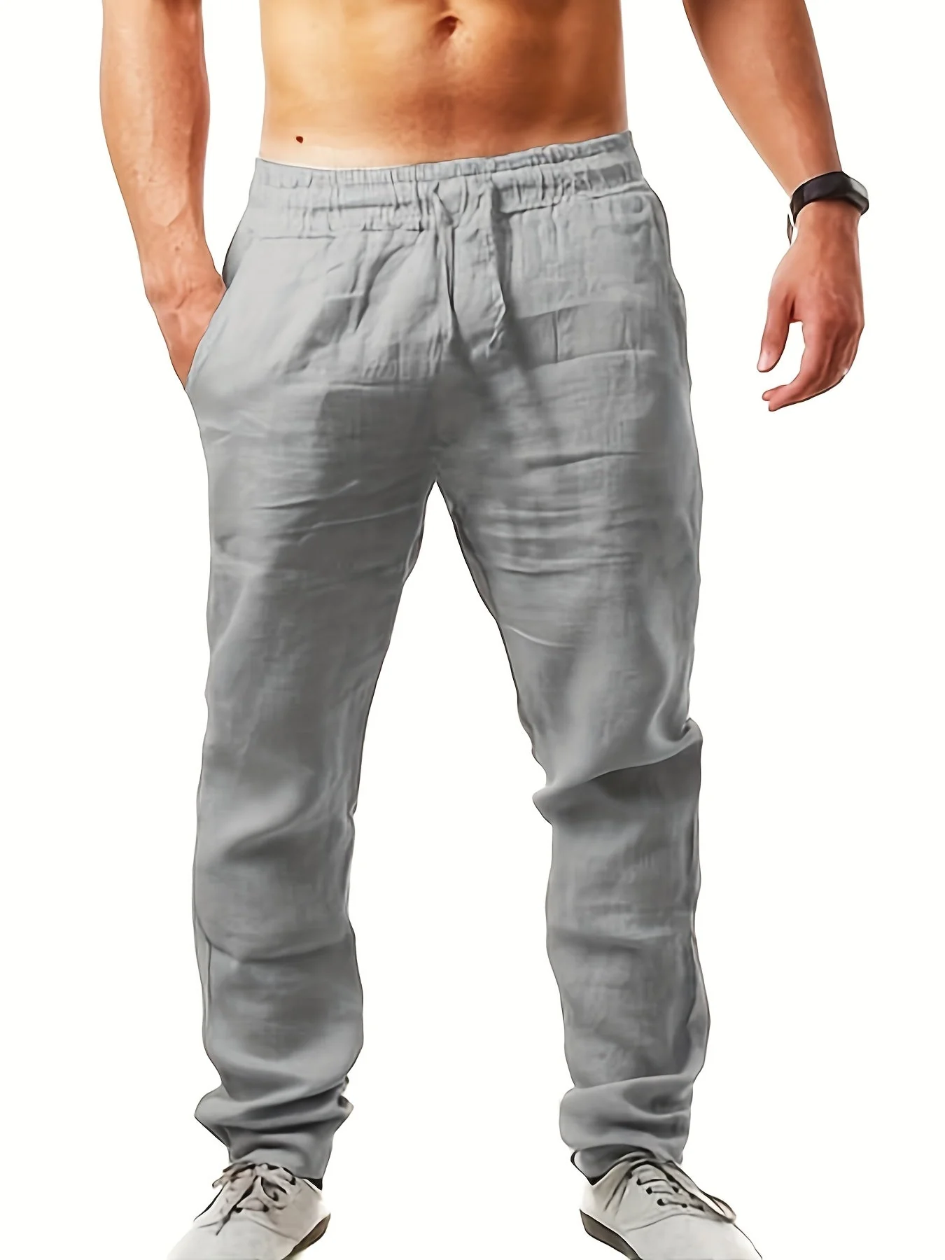 Pantalon décontracté homme style jogging à jambes droites pour l'été - Image 6