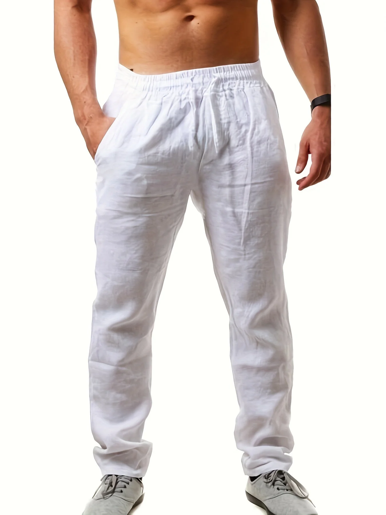 Pantalon décontracté homme style jogging à jambes droites pour l'été - Image 8