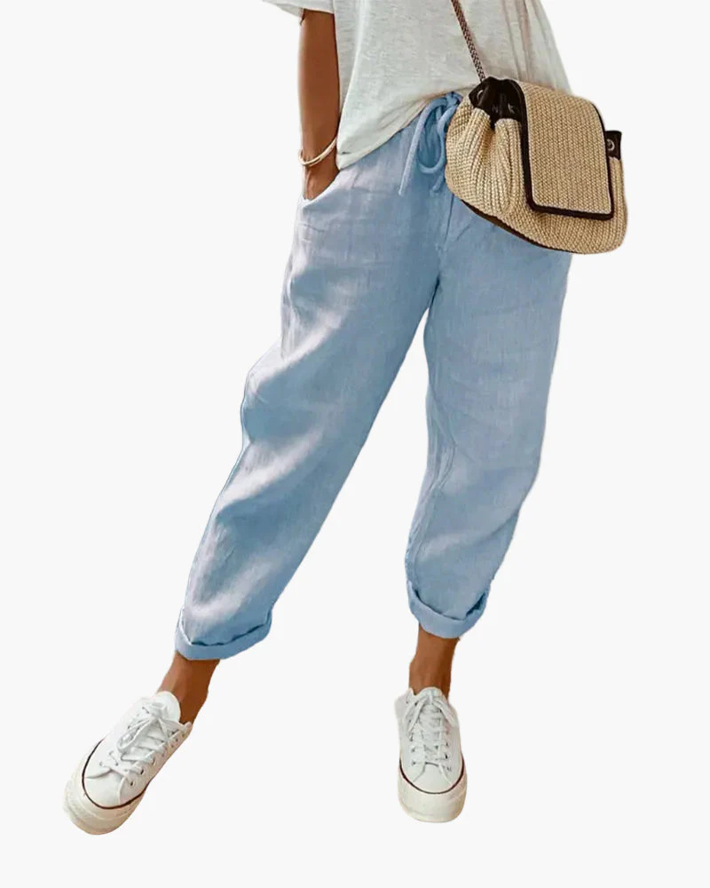 Pantalon décontracté style jogger pour femme – Look urbain et confortable, idéal pour l'été - Image 3