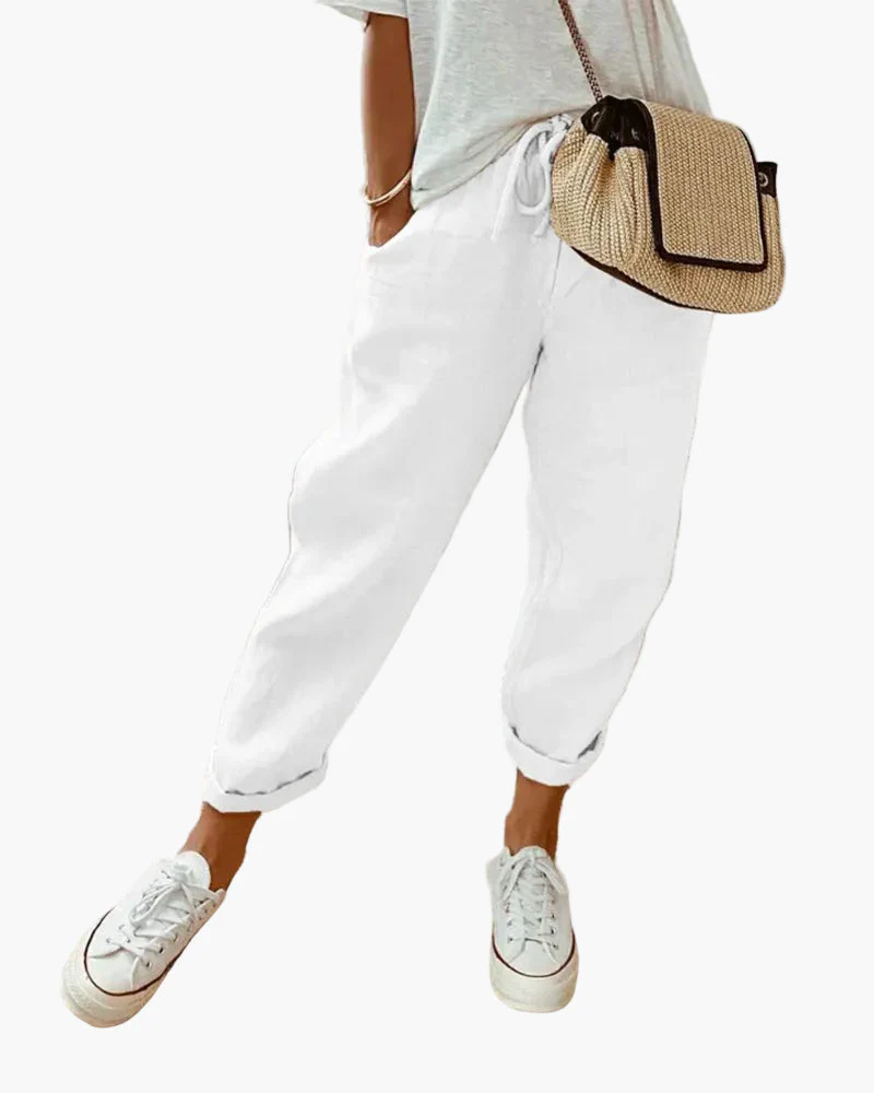 Pantalon décontracté style jogger pour femme – Look urbain et confortable, idéal pour l'été - Image 4