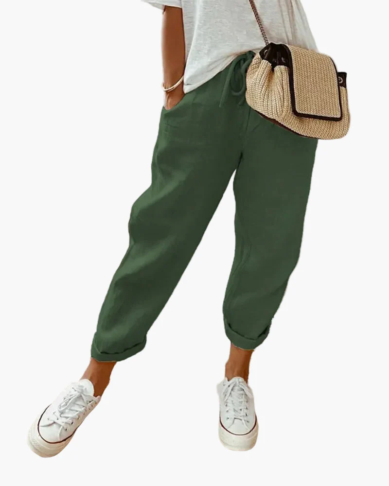 Pantalon décontracté style jogger pour femme – Look urbain et confortable, idéal pour l'été - Image 5