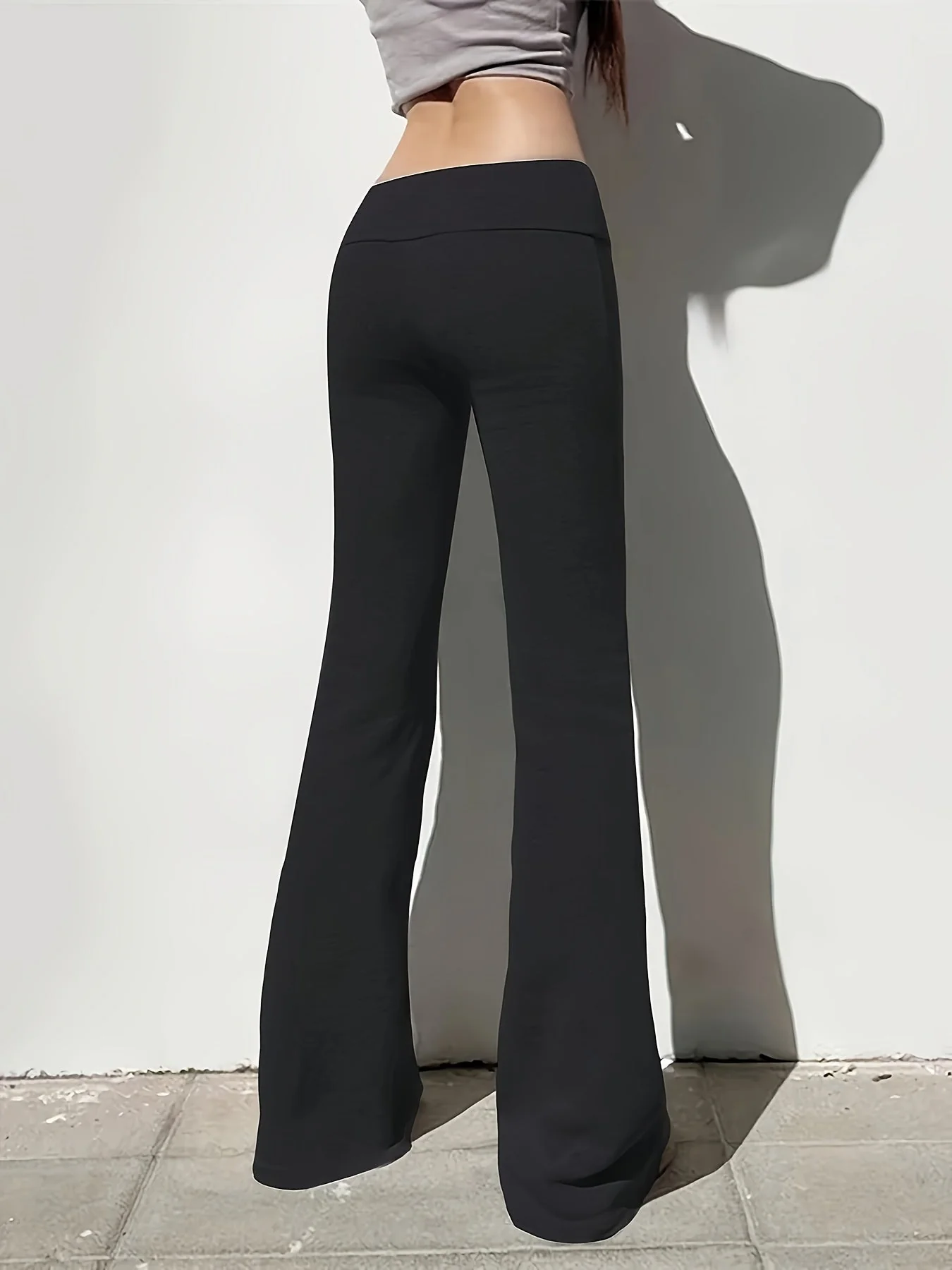 Pantalon évasé taille haute femme style décontracté pour le printemps et l'été - Image 2