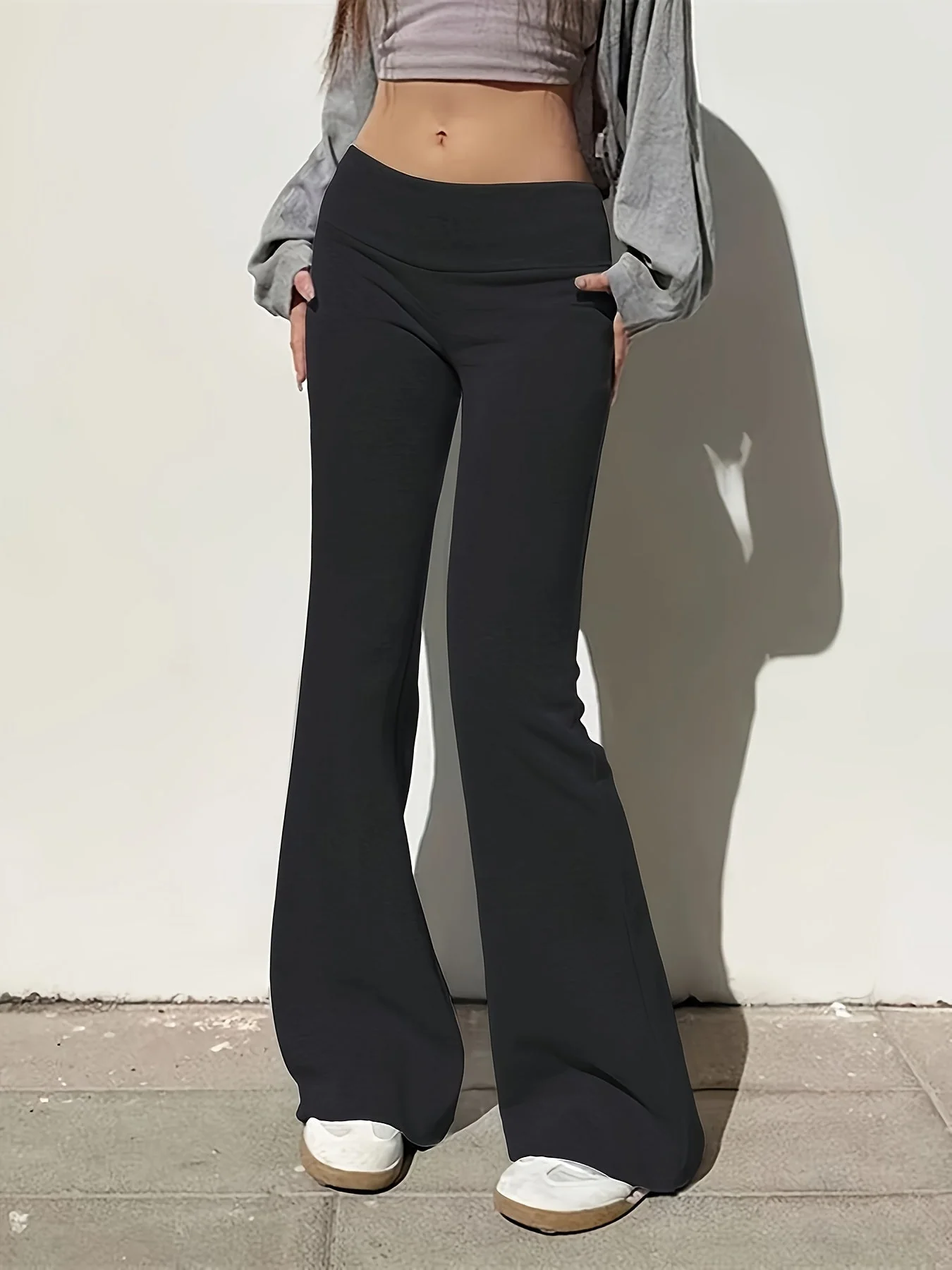 Pantalon évasé taille haute femme style décontracté pour le printemps et l'été - Image 7