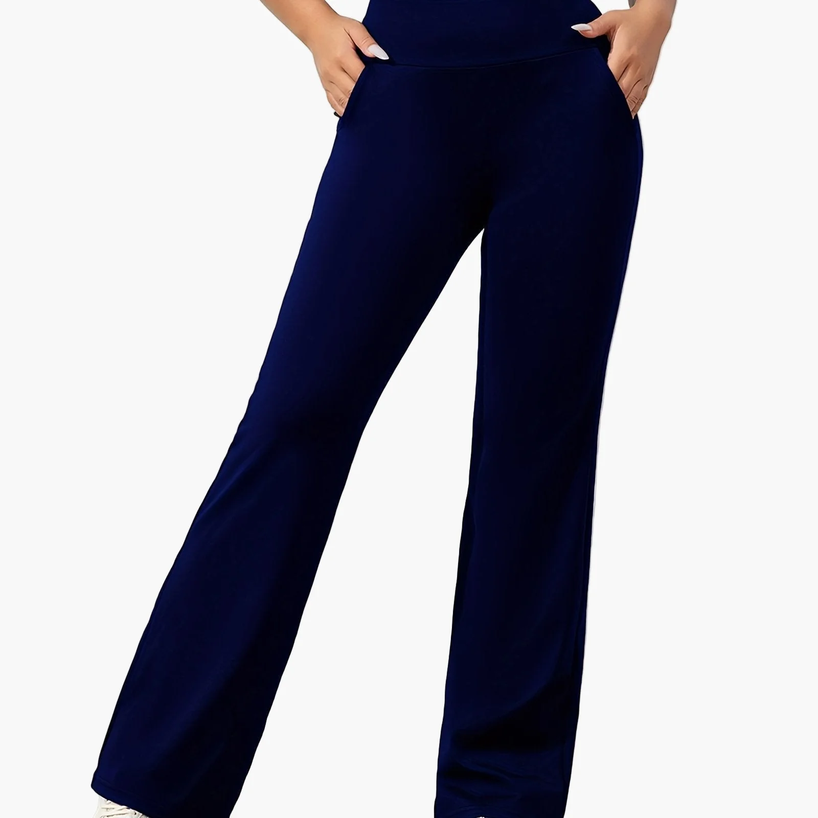 Pantalon évasé de yoga femme style moderne pour sport et détente - Image 3