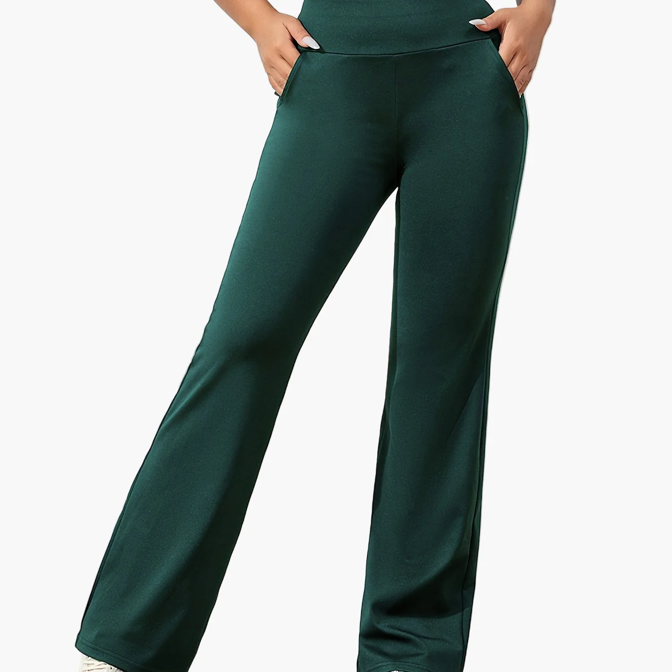 Pantalon évasé de yoga femme style moderne pour sport et détente - Image 6
