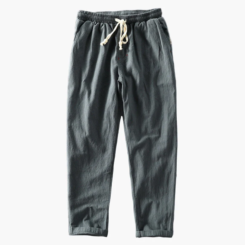 Pantalon homme style japonais urbain décontracté – coupe droite polyvalente - Image 4