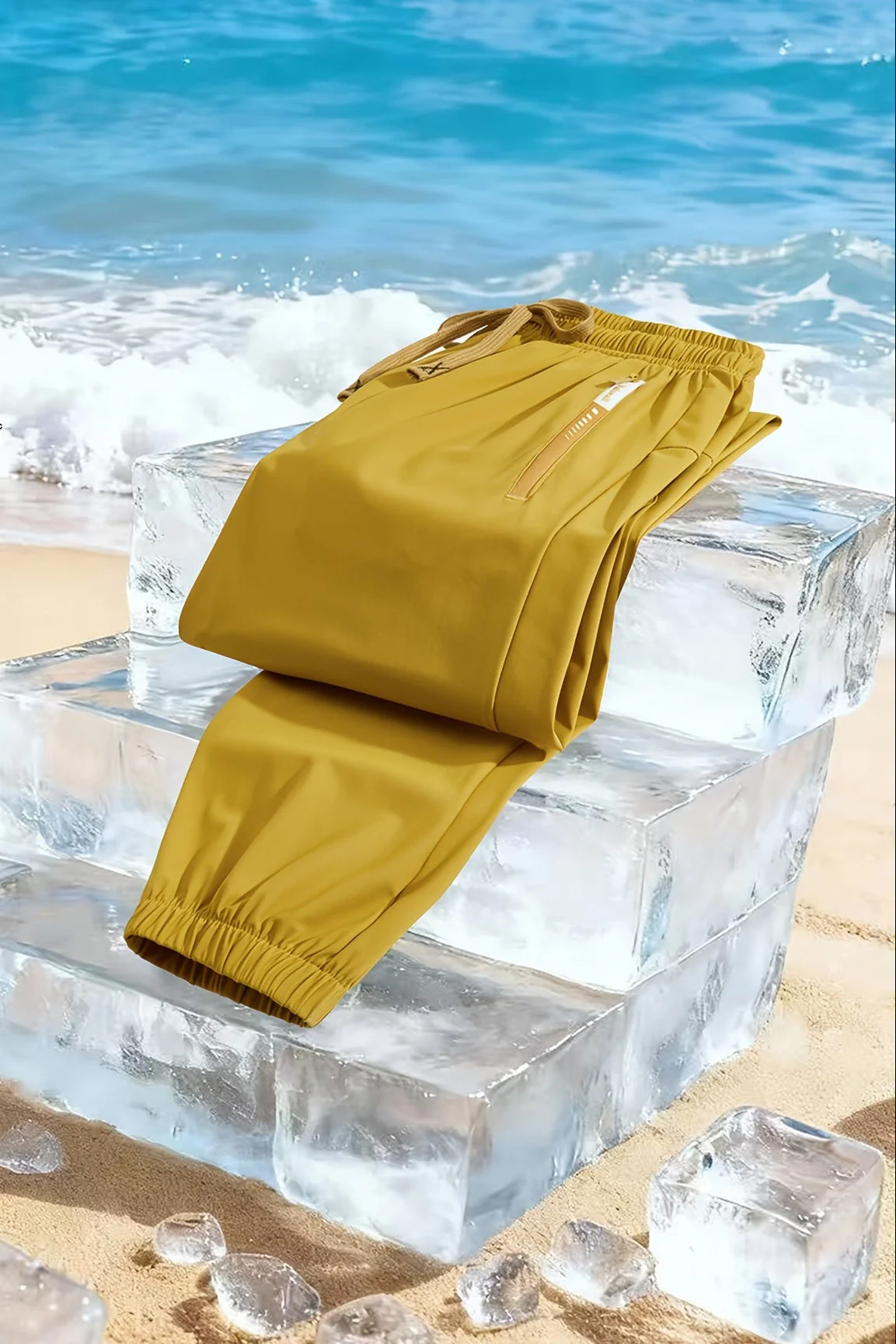 Pantalon Jogger Homme Style Décontracté Été Idéal pour la Plage et les Loisirs - Image 3