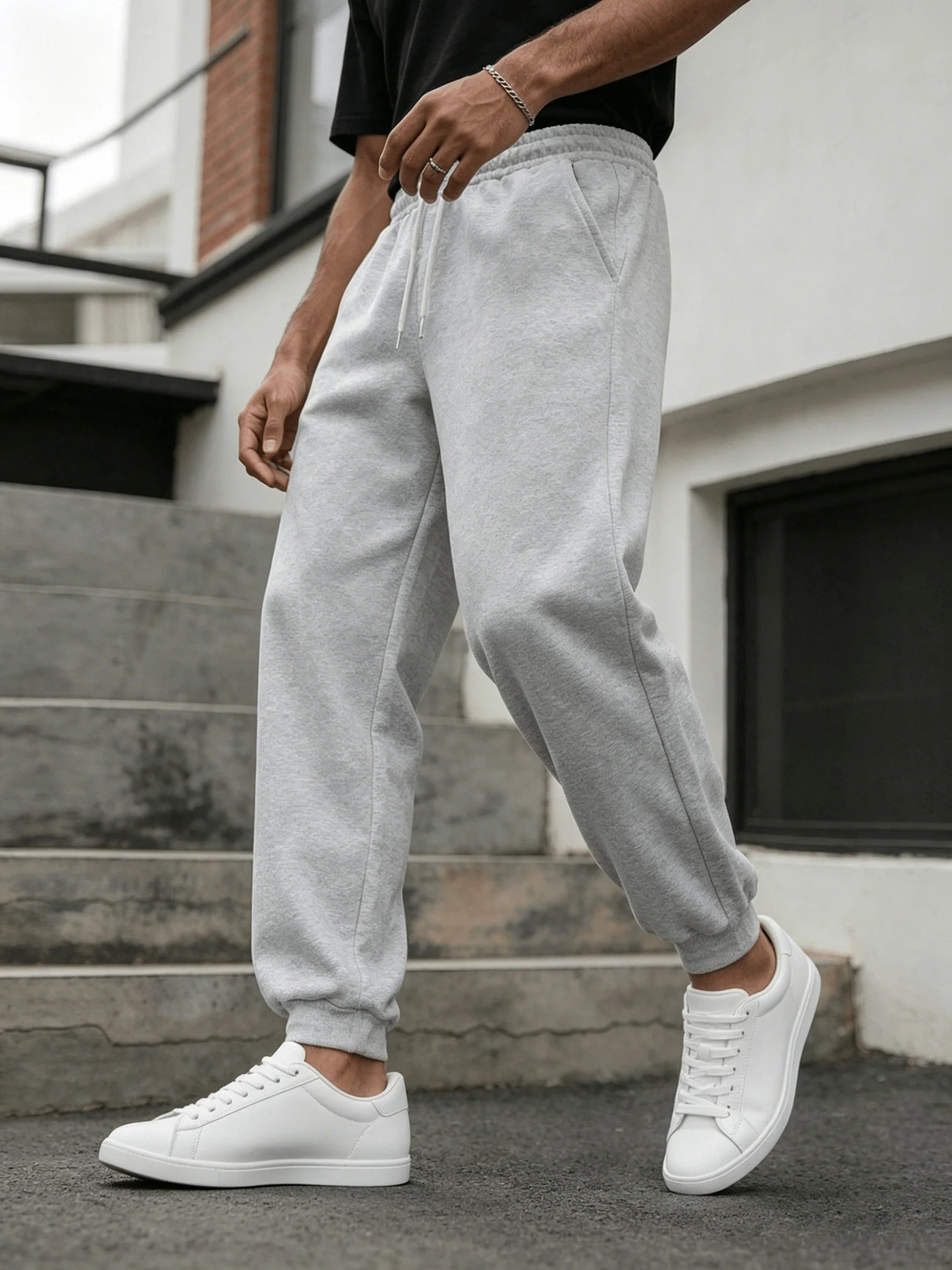 Pantalon de jogging homme coupe droite style urbain pour sport et détente - Image 3