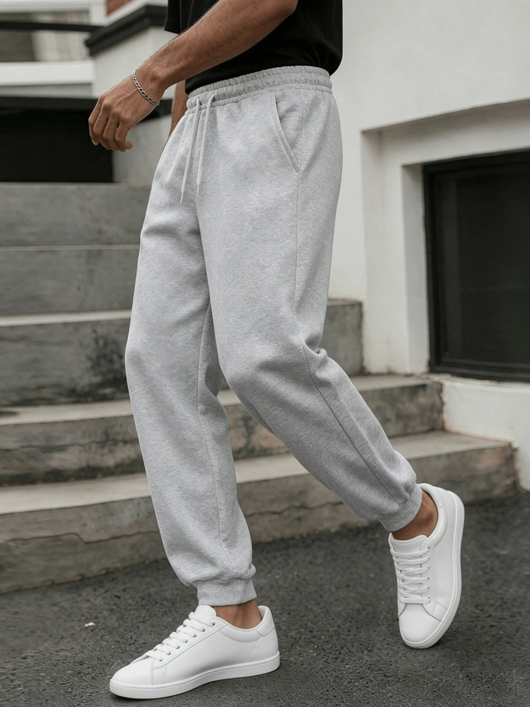 Pantalon de jogging homme coupe droite style urbain pour sport et détente - Image 5