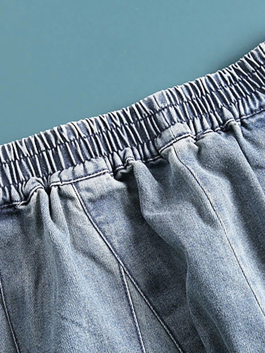 Pantalon large décontracté pour femme style streetwear avec poches, taille élastique, idéal pour un look urbain tendance - Image 13