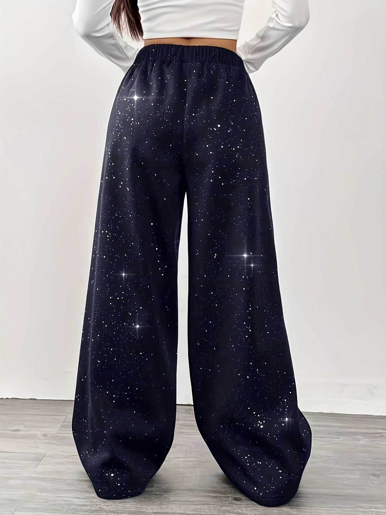 Pantalon large décontracté pour femme style galaxie idéal pour loisirs et sorties - Image 2