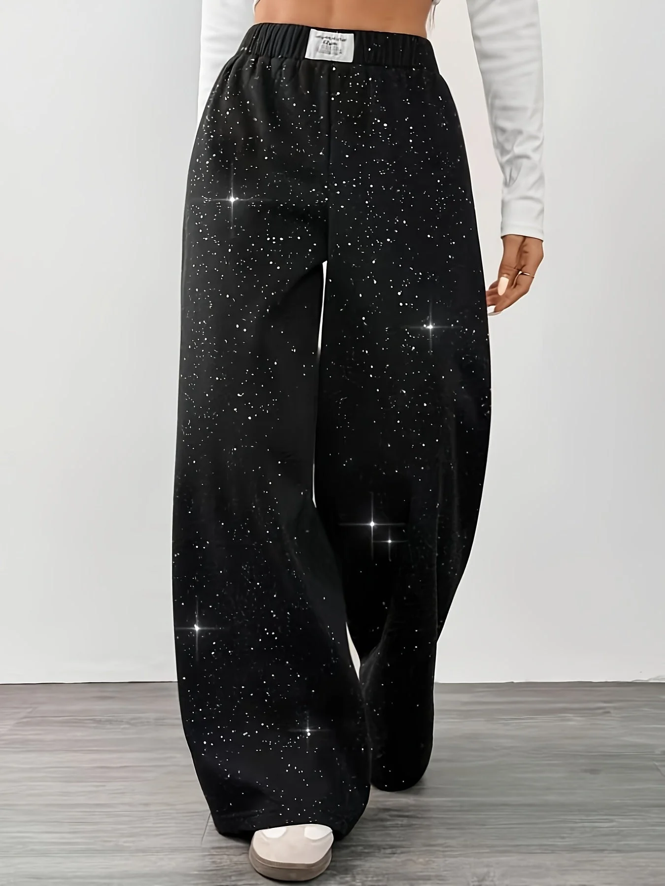 Pantalon large décontracté pour femme style galaxie idéal pour loisirs et sorties - Image 5