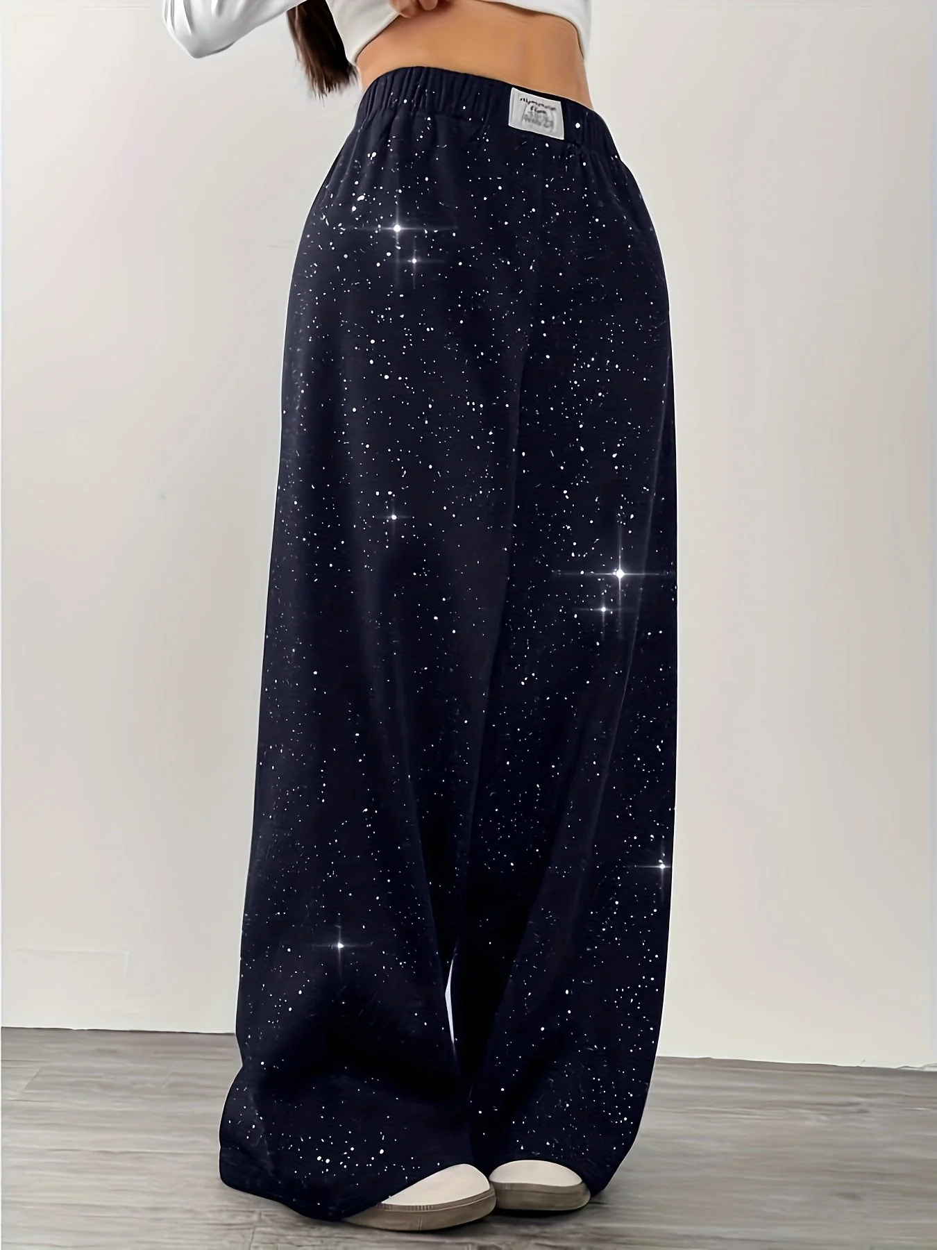 Pantalon large décontracté pour femme style galaxie idéal pour loisirs et sorties - Image 8
