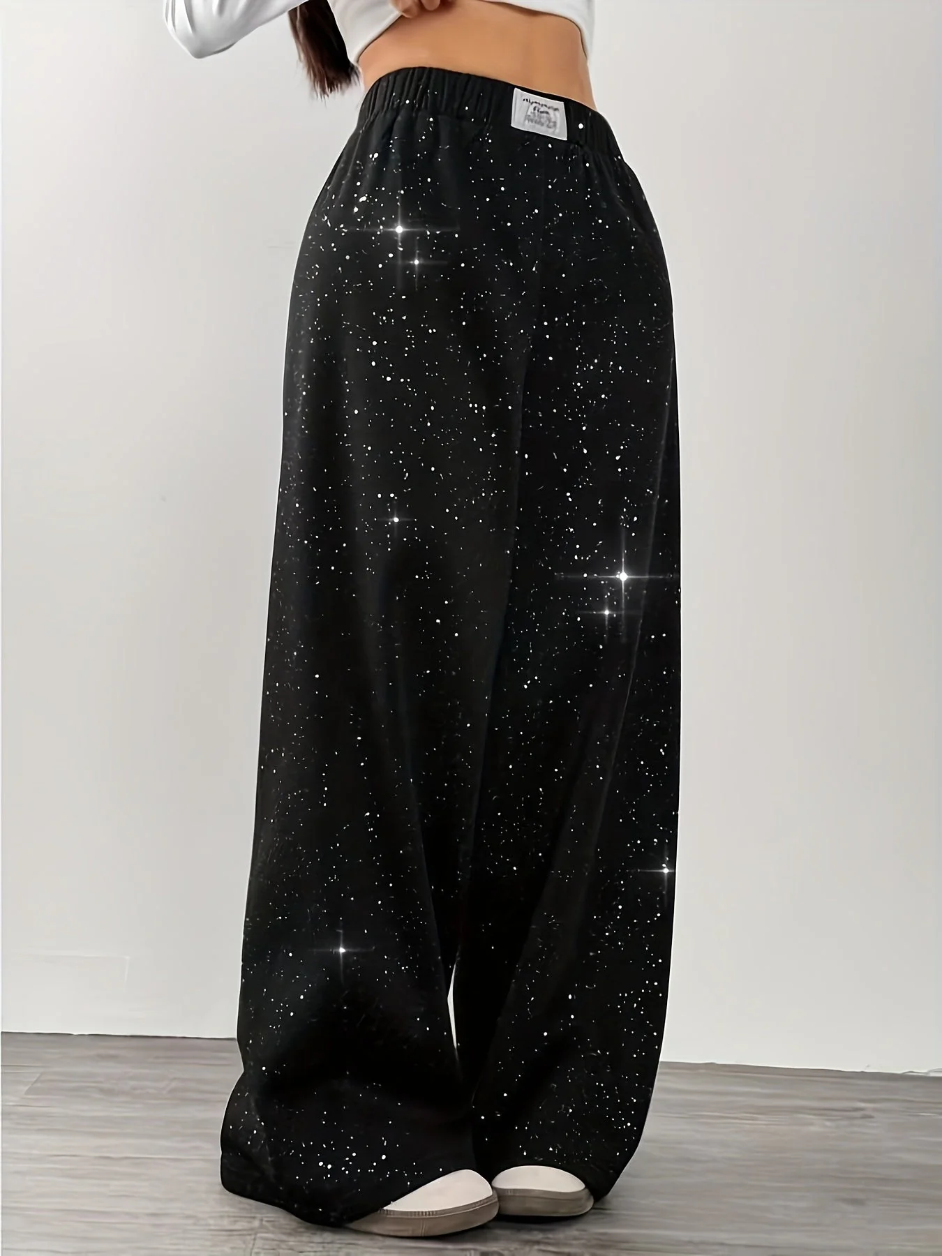 Pantalon large décontracté pour femme style galaxie idéal pour loisirs et sorties - Image 9