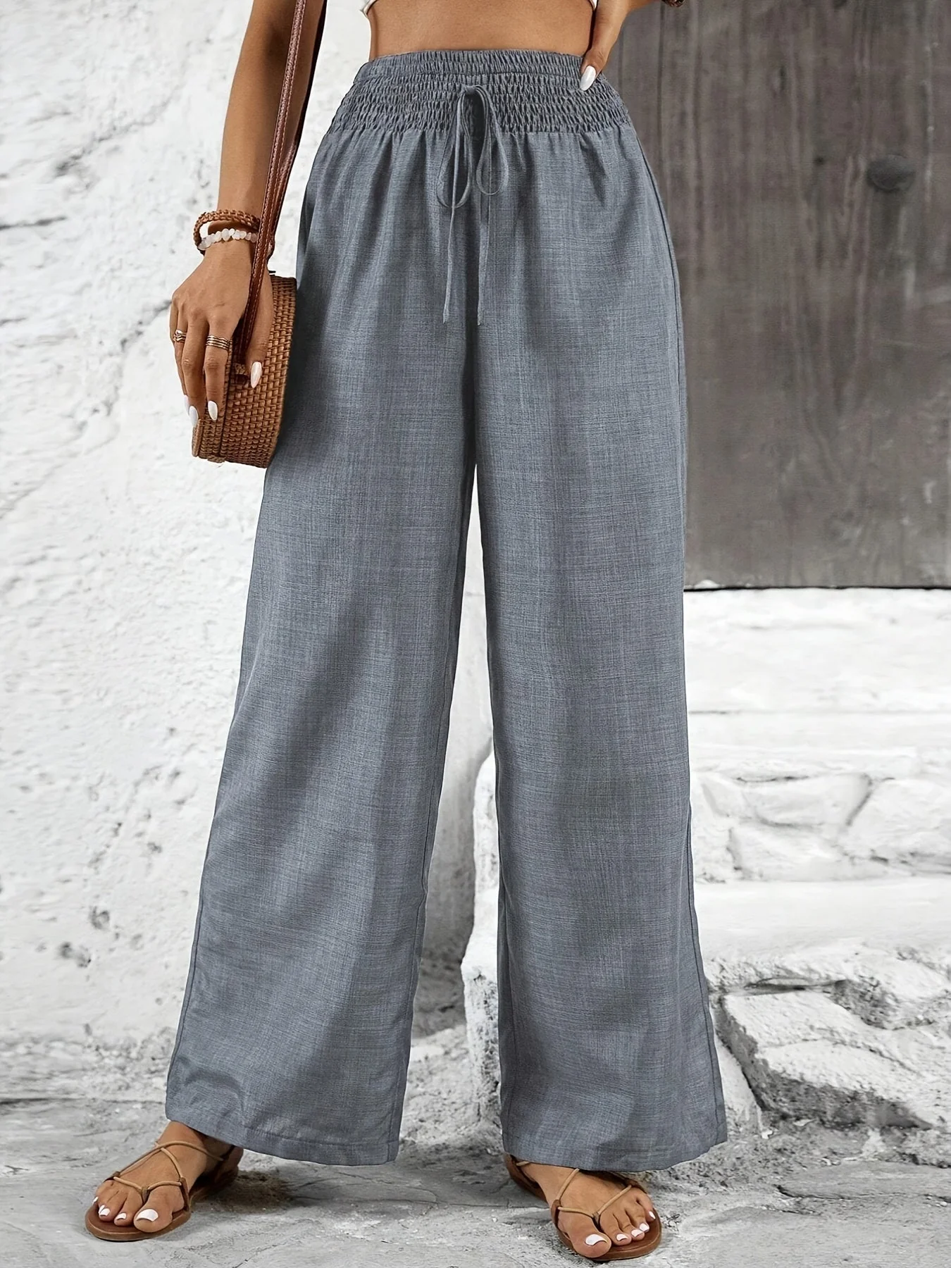 Pantalon large femme style décontracté élégant pour sorties et loisirs - Image 7