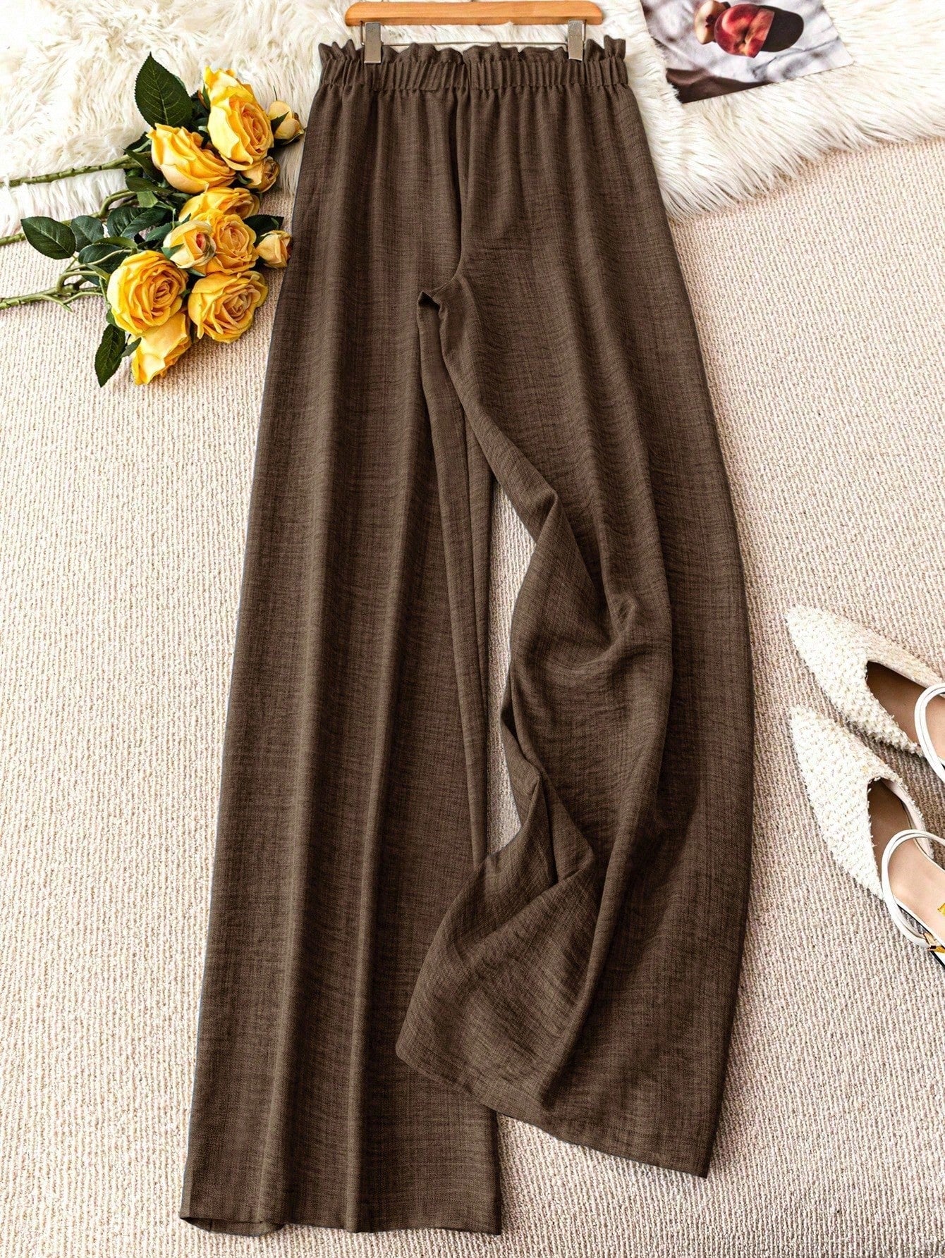 Pantalon large femme style décontracté à taille élastique – Idéal printemps et été - Image 8