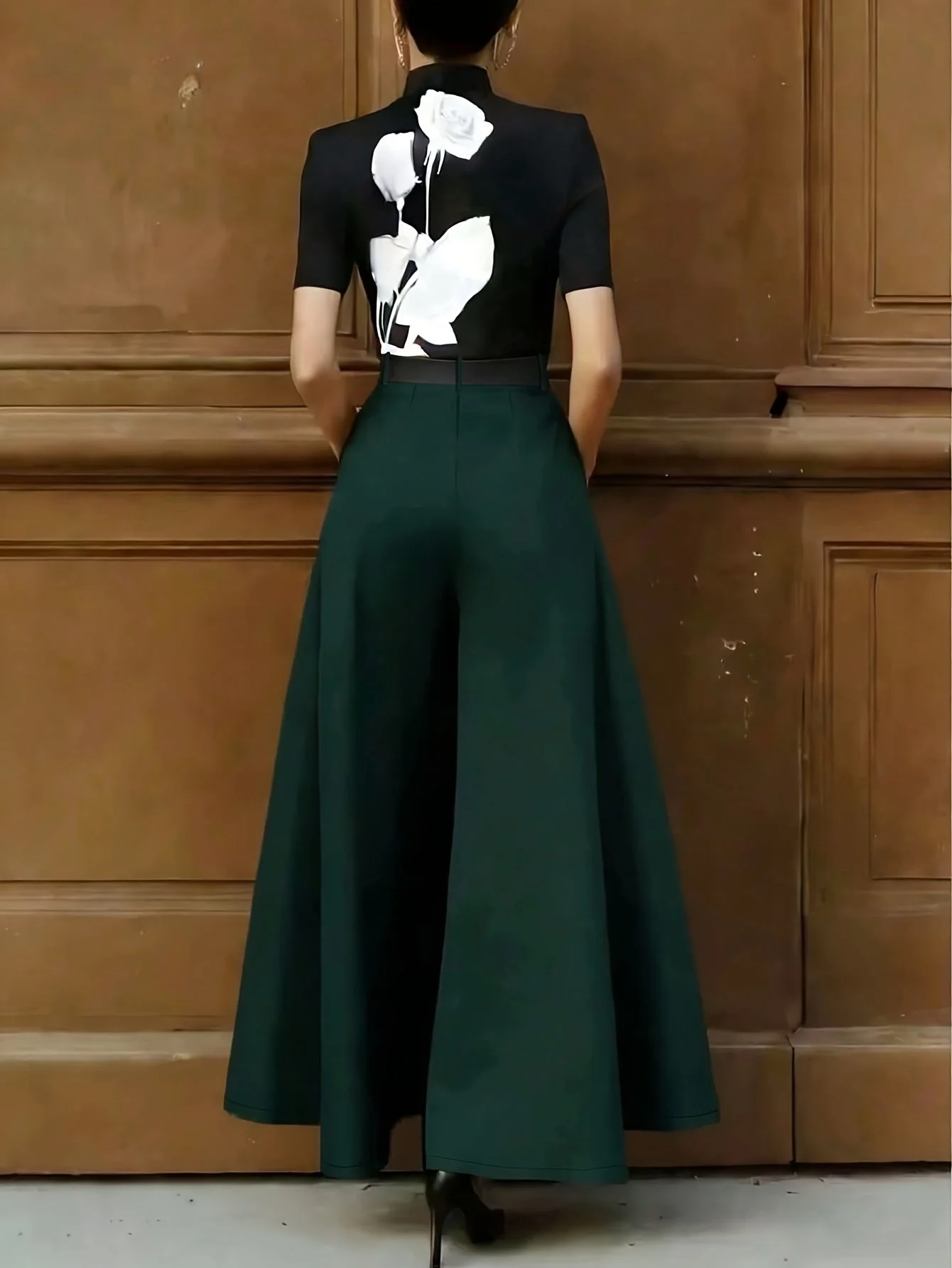 Pantalon large femme style élégant pour occasions formelles et quotidiennes - Image 10
