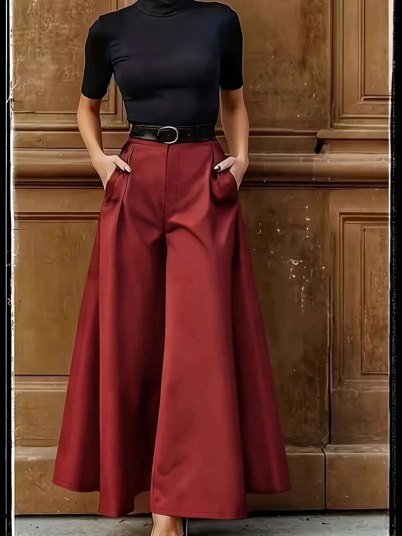 Pantalon large femme style élégant pour occasions formelles et quotidiennes - Image 4