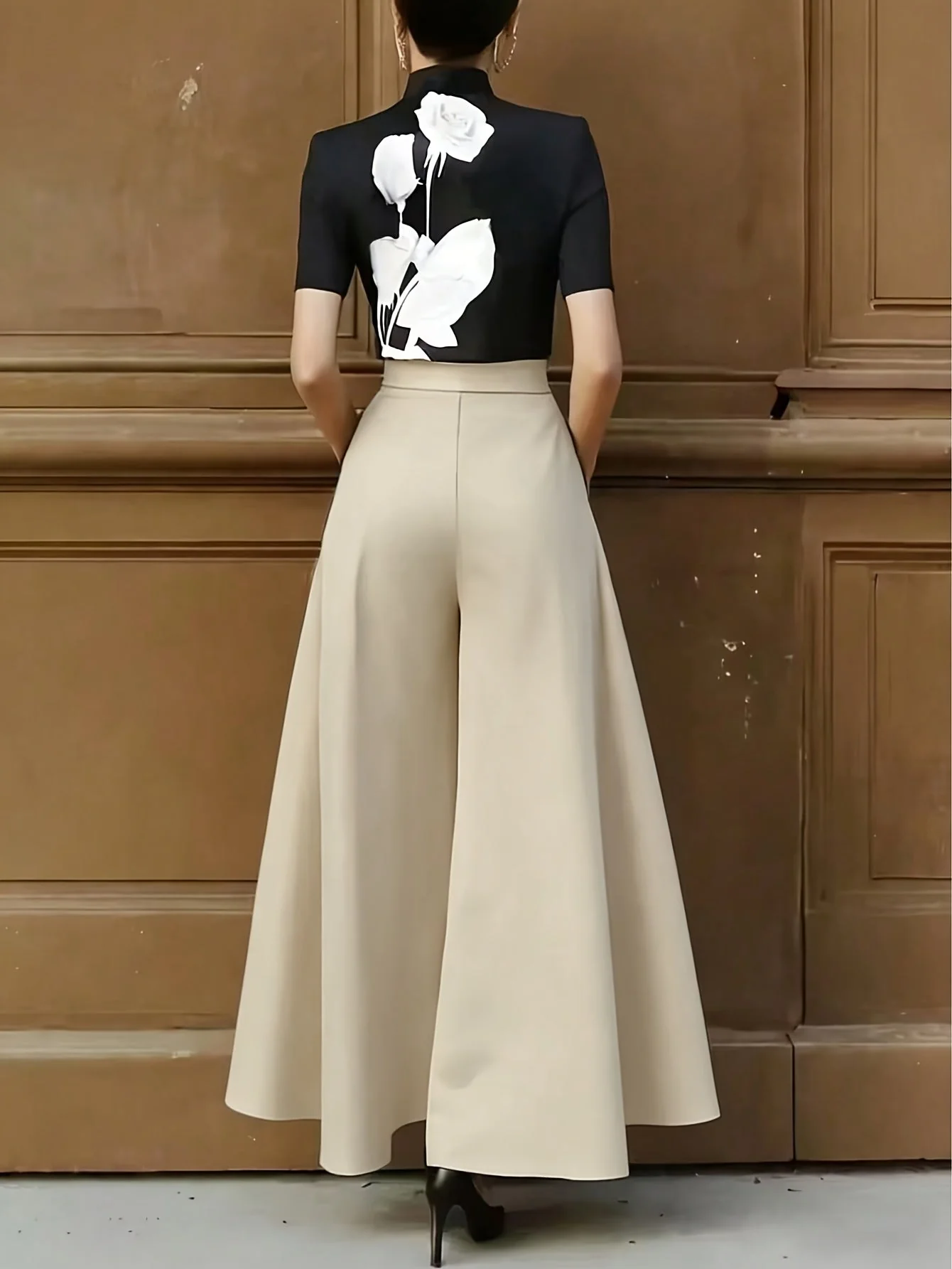 Pantalon large femme style élégant pour occasions formelles et quotidiennes - Image 6