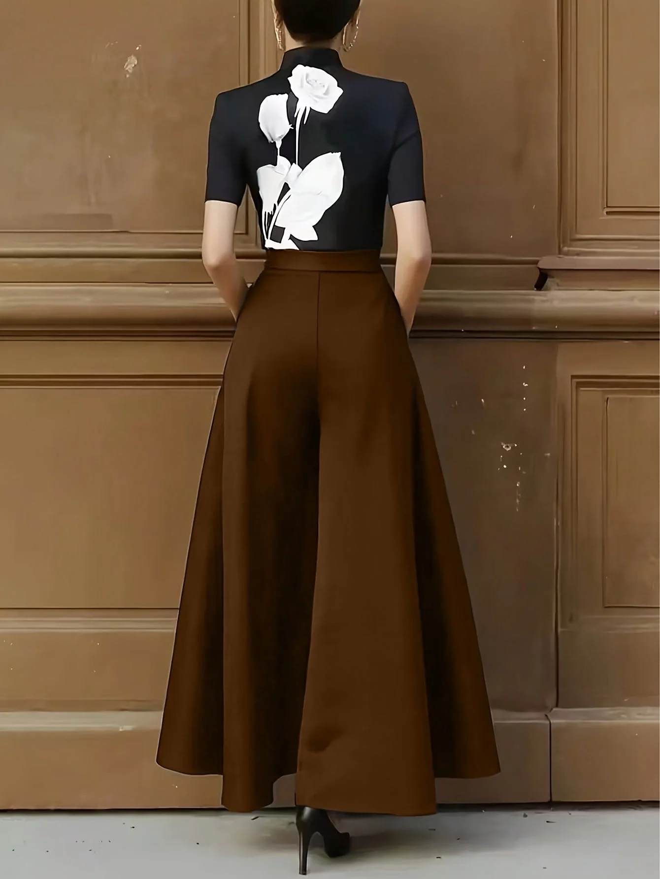 Pantalon large femme style élégant pour occasions formelles et quotidiennes - Image 7