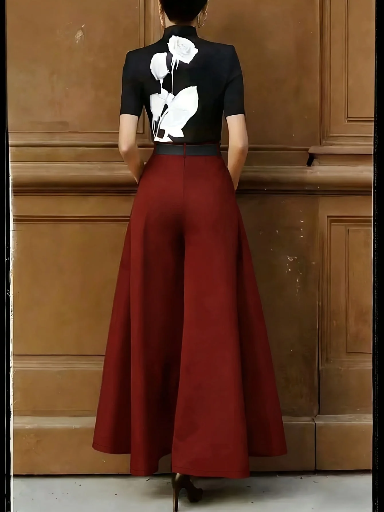 Pantalon large femme style élégant pour occasions formelles et quotidiennes - Image 9